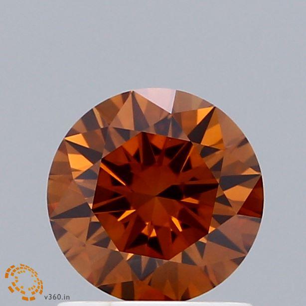 1.05 Ct. Fancy Orange Round Lab Grown Diamond