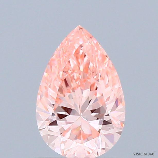 0.92 Ct. Fancy Vivid Pink Pear Lab Grown Diamond