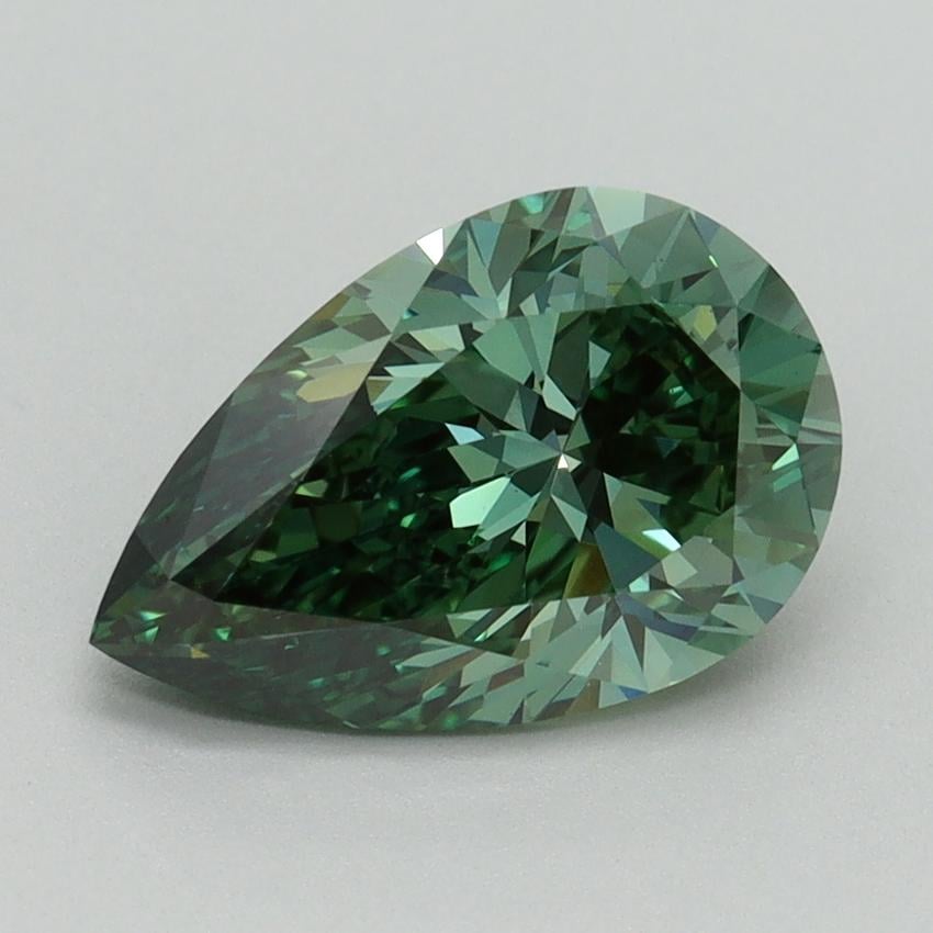 2.16 Ct. Fancy Vivid Green Pear Lab Grown Diamond