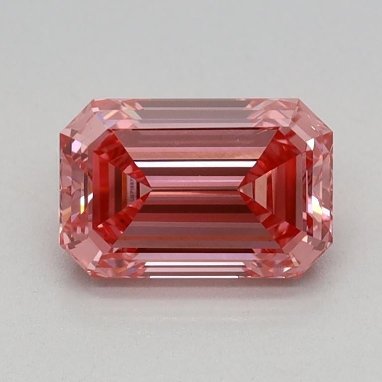 0.77 Ct. Fancy Vivid Pink Emerald Lab Grown Diamond