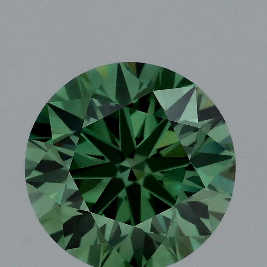 2.01 Ct. Fancy Vivid Green Round Lab Grown Diamond