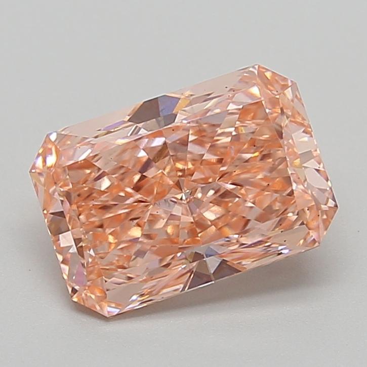 3.08 Ct. Fancy Vivid  Pink Radiant Lab Grown Diamond