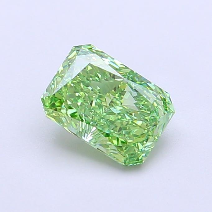 1.01 Ct. Fancy Vivid Green Radiant Lab Grown Diamond