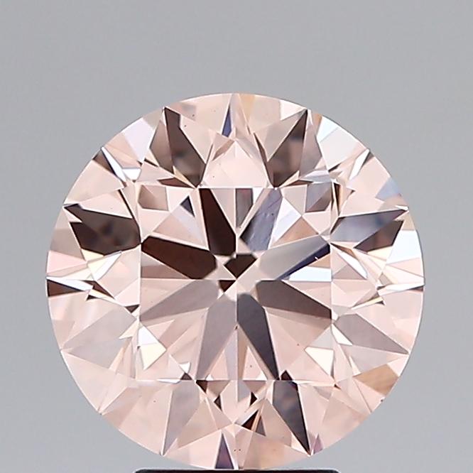 4.00 Ct. Fancy Light Orangy Pink Round Lab Grown Diamond