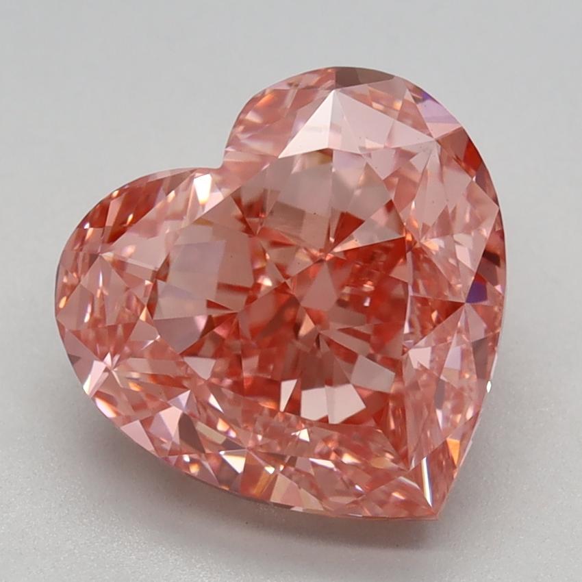 3.20 Ct. Fancy Vivid Pink Heart Lab Grown Diamond