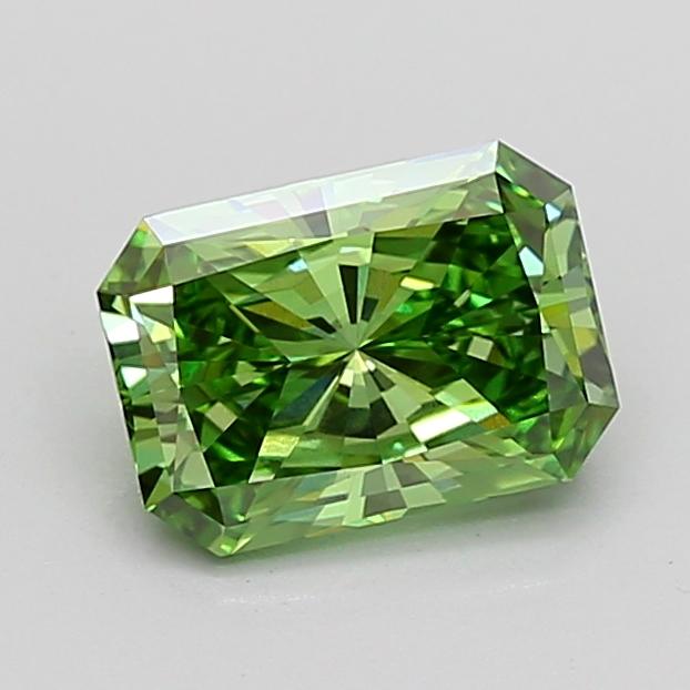 1.51 Ct. Fancy Vivid Green Radiant Lab Grown Diamond
