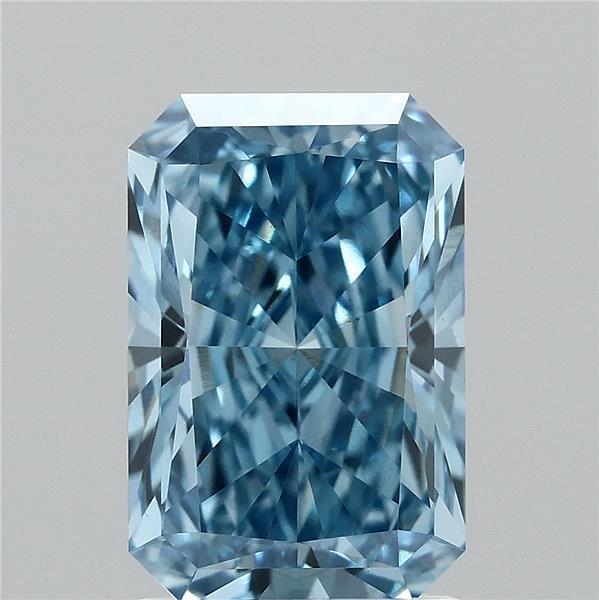 2.10 Ct. Fancy Vivid Blue Radiant Lab Grown Diamond