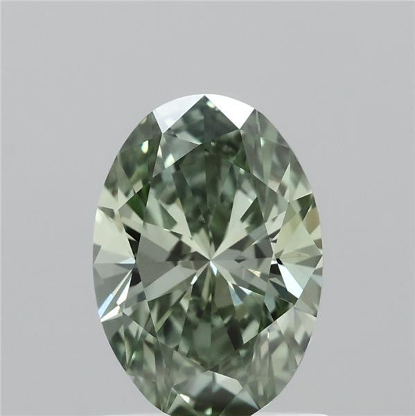 1.07 Ct. Fancy Vivid Green Oval Lab Grown Diamond