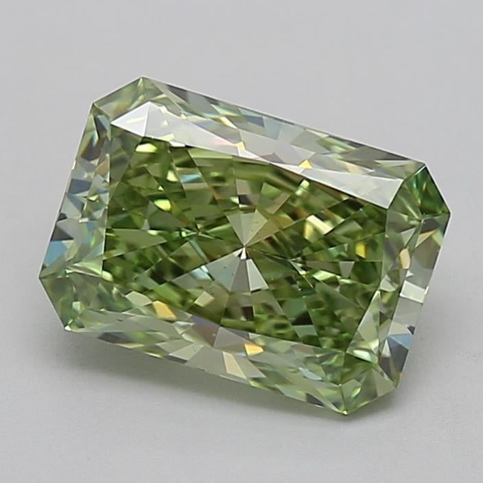 2.07 Ct. Fancy Vivid Green Radiant Lab Grown Diamond