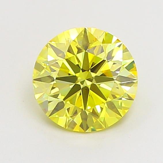 1.08 Ct. Fancy Vivid  Yellow Round Lab Grown Diamond