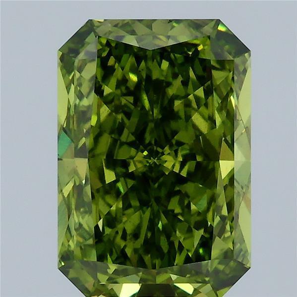 3.00 Ct. Fancy Vivid Green Radiant Lab Grown Diamond