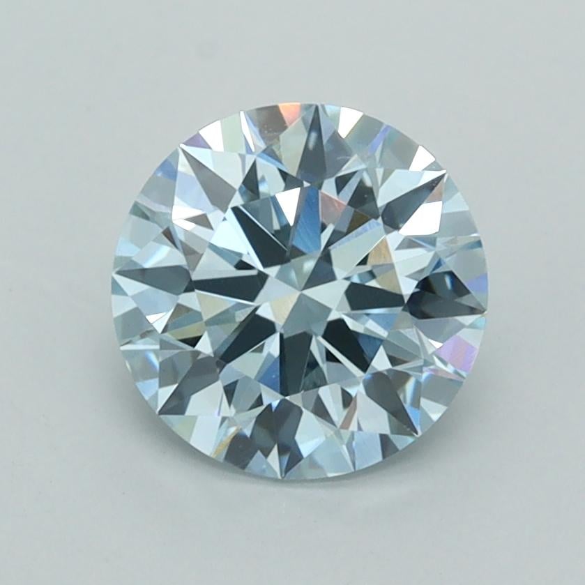 1.50 Ct. Fancy Intense Bluish Green Round Lab Grown Diamond