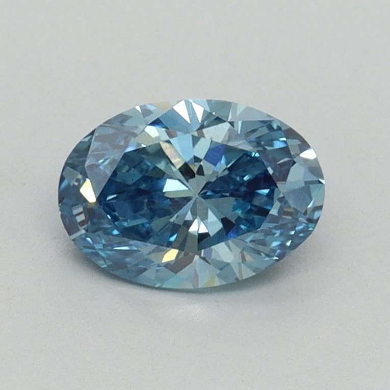 0.75 Ct. Fancy Vivid Blue Oval Lab Grown Diamond