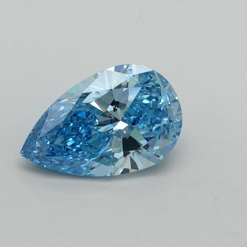 1.16 Ct. Fancy Vivid Blue Pear Lab Grown Diamond