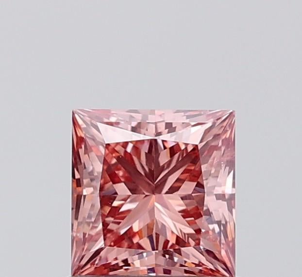 1.07 Ct. Fancy Intense Brownish Pink Princess Lab Grown Diamond