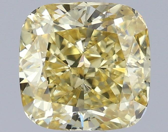 1.07 Ct. Fancy Intense  Yellow Cushion Lab Grown Diamond
