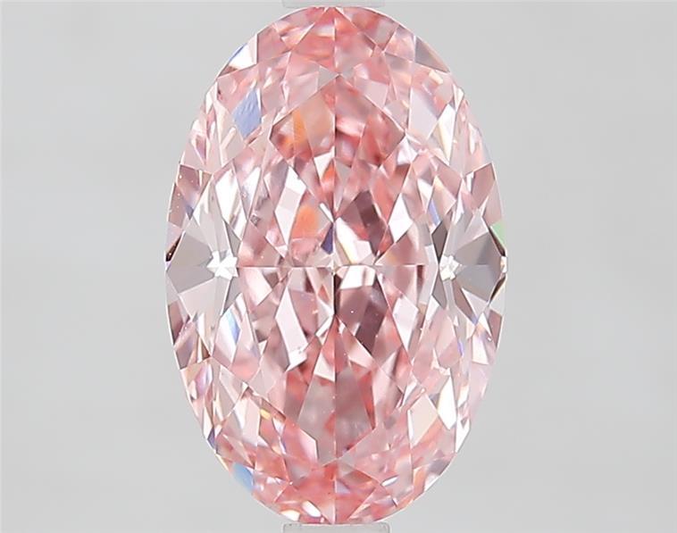 2.56 Ct. Fancy Vivid  Pink Oval Lab Grown Diamond