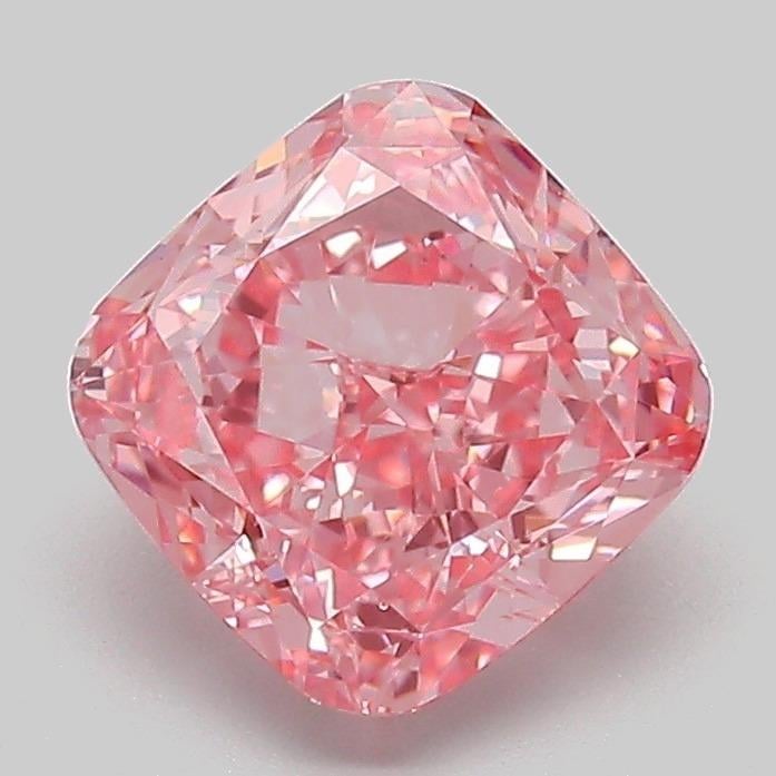 2.02 Ct. Fancy Vivid Pink Cushion Lab Grown Diamond