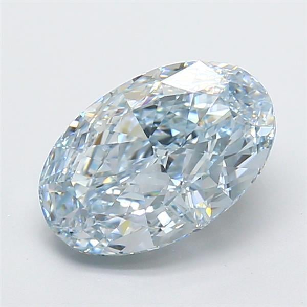 3.10 Ct. Fancy Intense Blue Oval Lab Grown Diamond