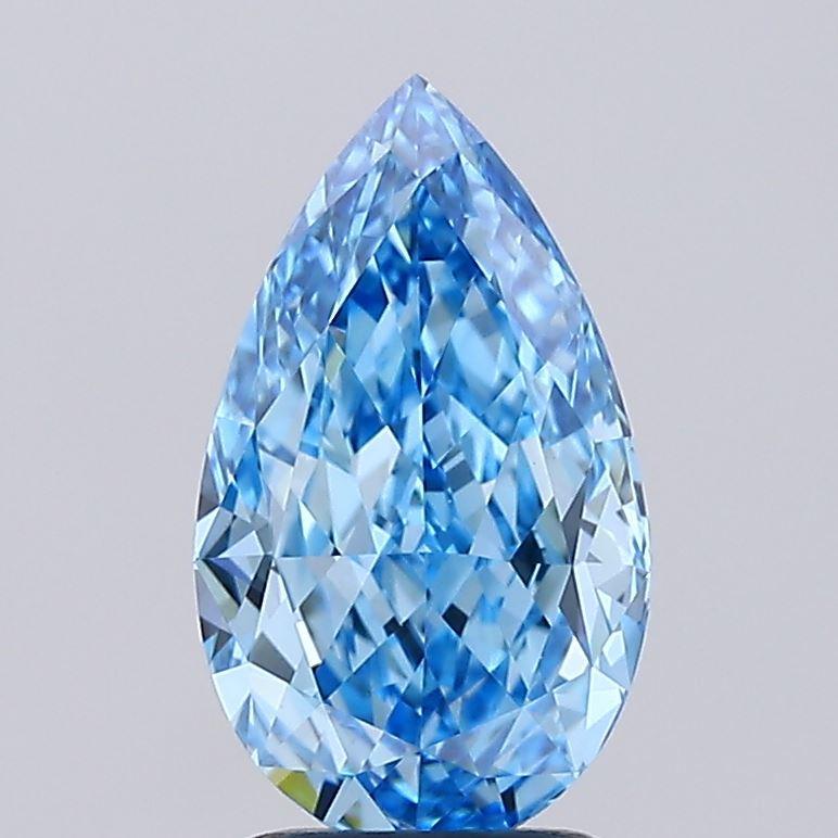 2.28 Ct. Fancy Vivid  Blue Pear Lab Grown Diamond