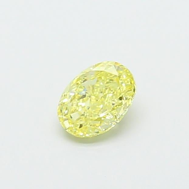 0.66 Ct. Fancy Yellow Oval Lab Grown Diamond