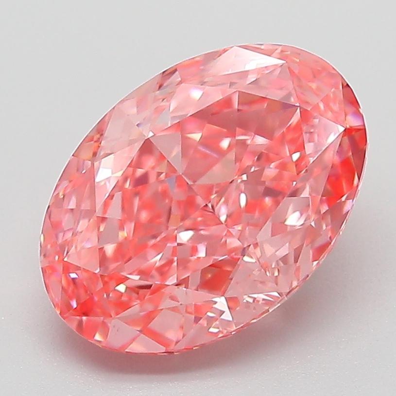 3.08 Ct. Fancy Pink Oval Lab Grown Diamond