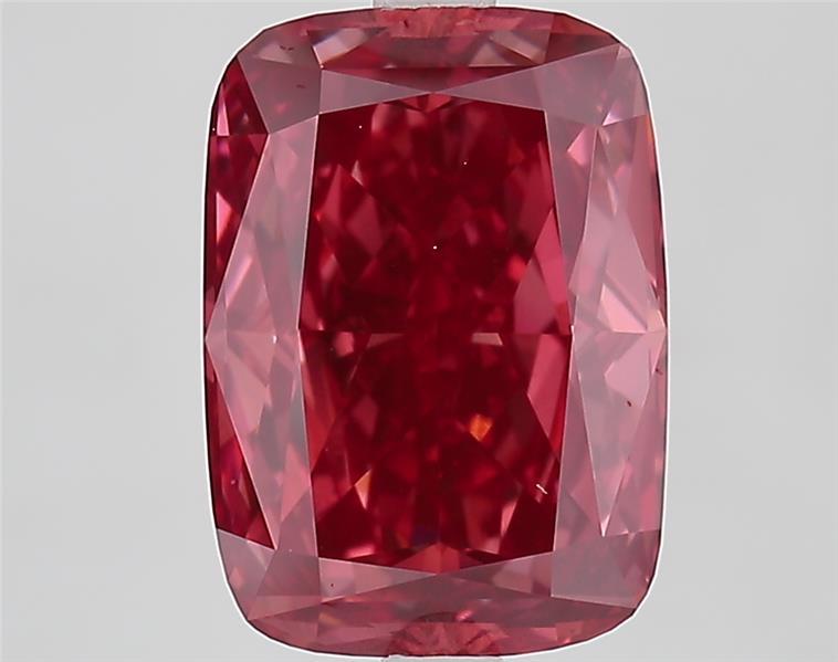 4.10 Ct. Fancy Vivid Pink Cushion Lab Grown Diamond