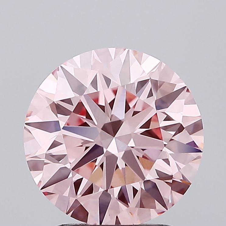 2.07 Ct. Fancy Intense Pink Round Lab Grown Diamond