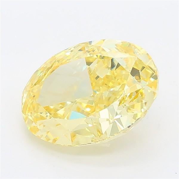 2.15 Ct. Fancy Vivid Yellow Oval Lab Grown Diamond