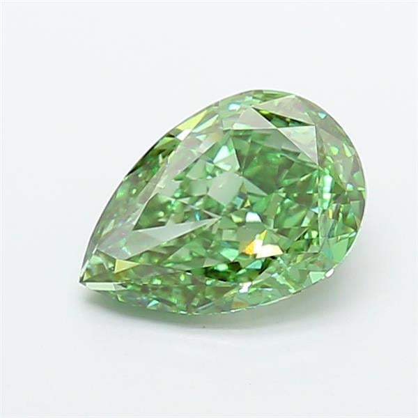 3.01 Ct. Fancy Vivid Green Pear Lab Grown Diamond