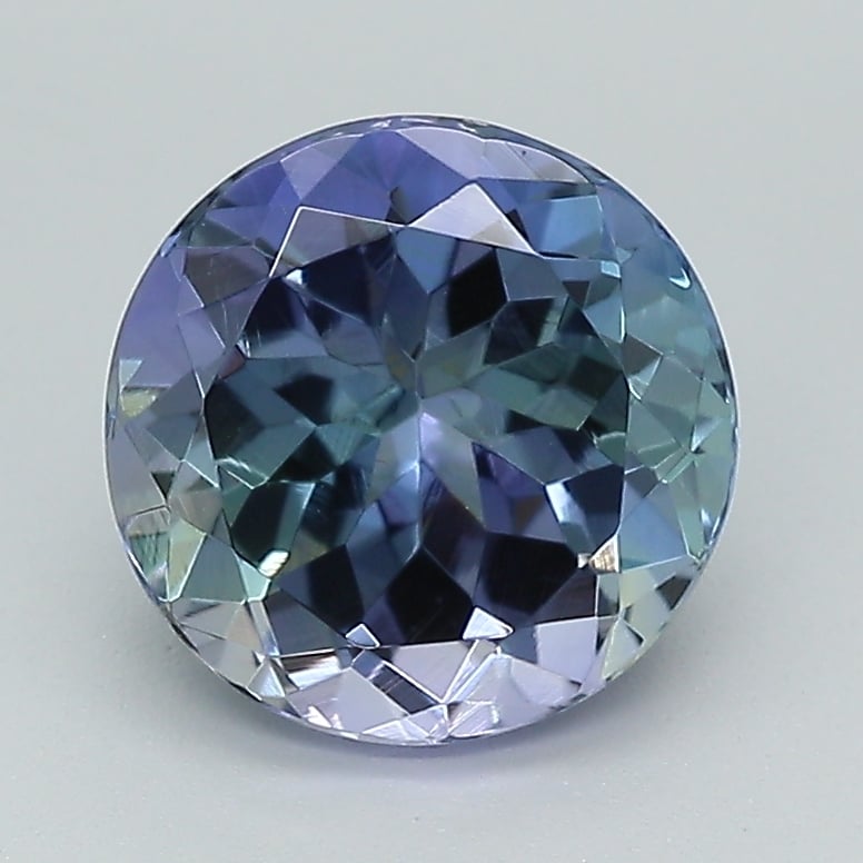 8.4mm Unheated Parti-Color Round Tanzanite