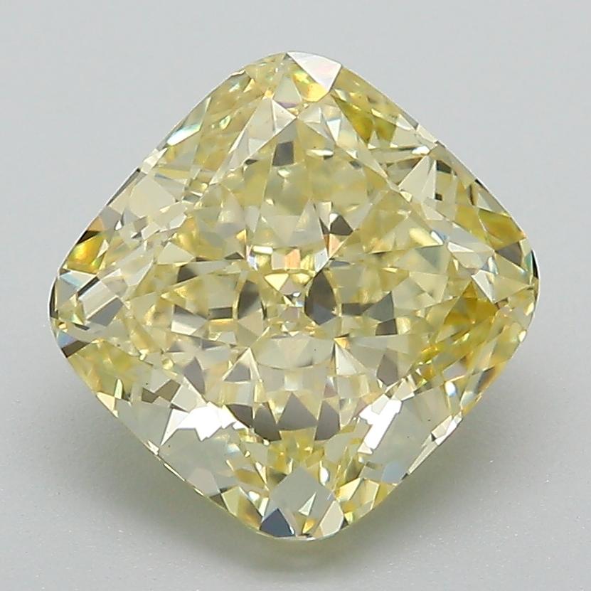 3.13 Ct. Fancy Intense Yellow Cushion Lab Grown Diamond