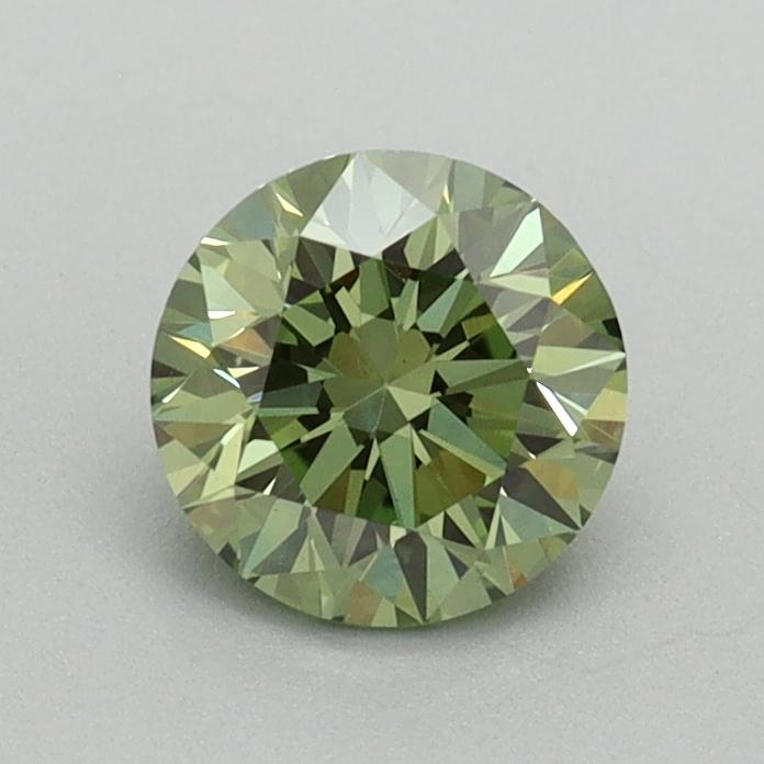0.78 Ct. Fancy Vivid Green Round Lab Grown Diamond