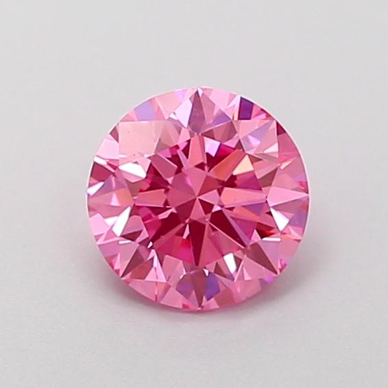 0.52 Ct. Fancy Vivid Pink Round Lab Grown Diamond