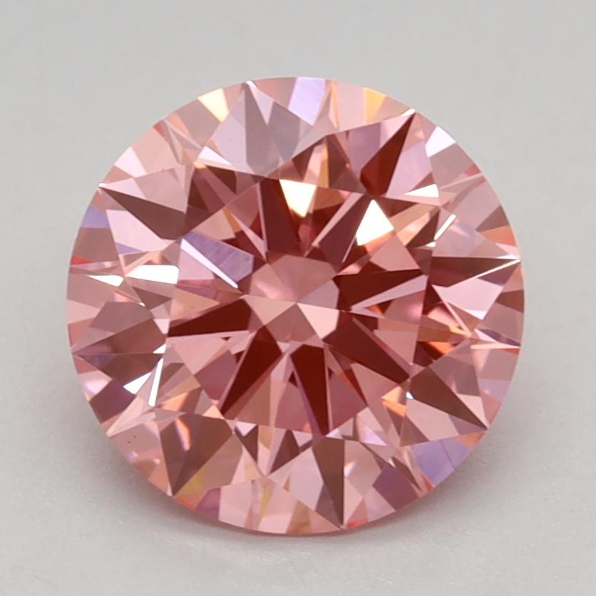 1.59 Ct. Fancy Vivid Pink Round Lab Grown Diamond