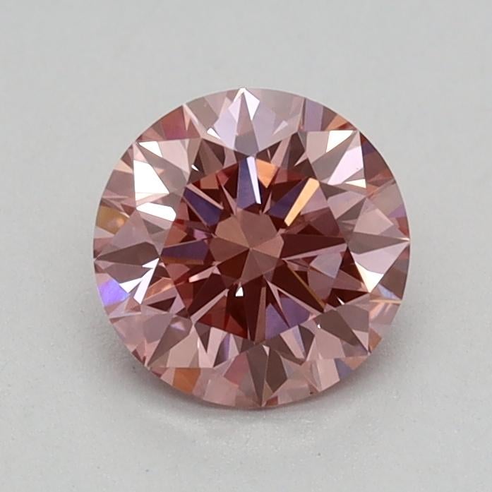 0.57 Ct. Fancy Vivid Pink Round Lab Grown Diamond