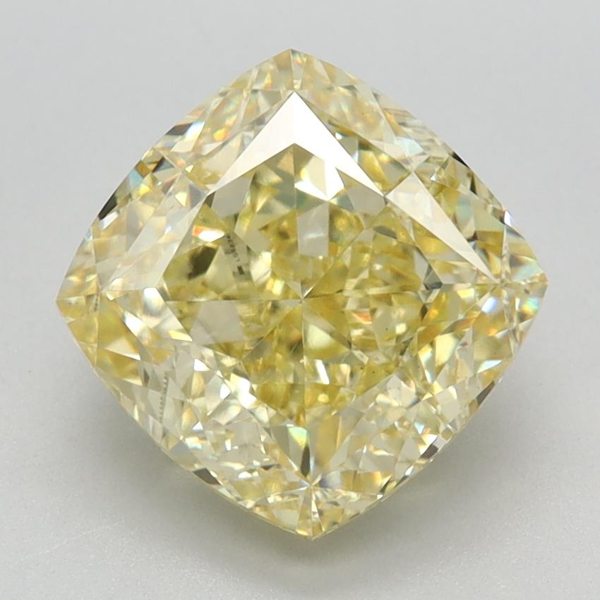 3.14 Ct. Fancy Intense Yellow Cushion Lab Grown Diamond