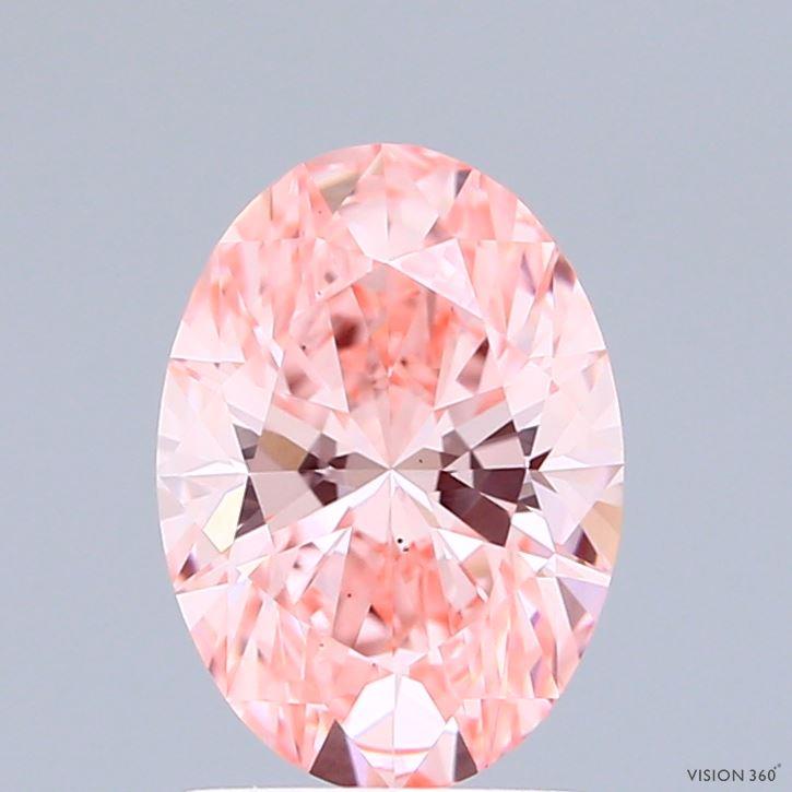 1.52 Ct. Fancy Vivid Pink Oval Lab Grown Diamond