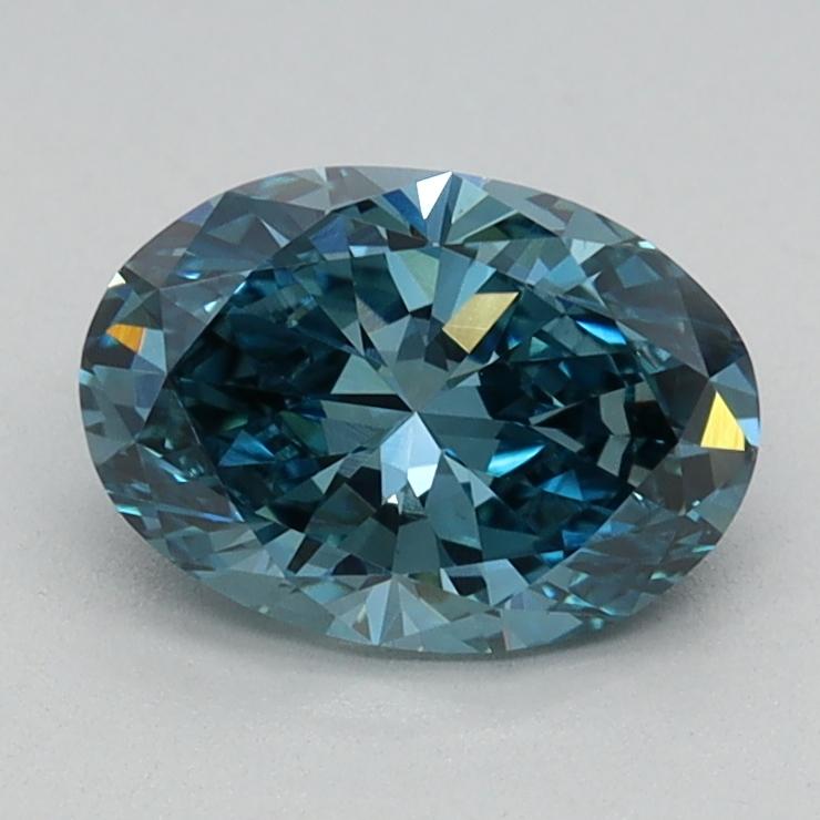 0.80 Ct. Fancy Vivid Blue Oval Lab Grown Diamond