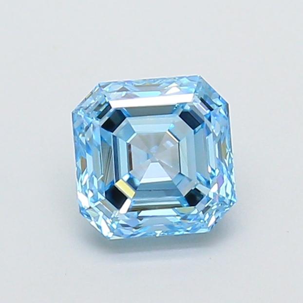 1.04 Ct. Fancy Vivid Blue Asscher Lab Grown Diamond