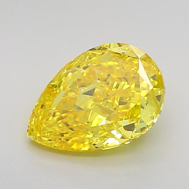 1.50 Ct. Fancy Vivid  Yellow Pear Lab Grown Diamond