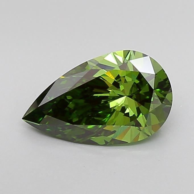 2.01 Ct. Fancy Vivid Green Pear Lab Grown Diamond