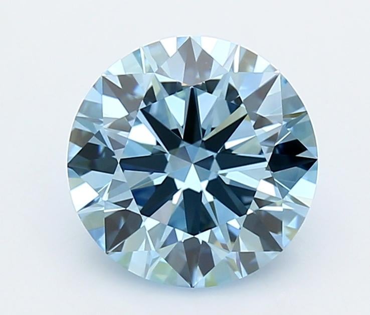 2.50 Ct. Fancy Vivid  Blue Round Lab Grown Diamond