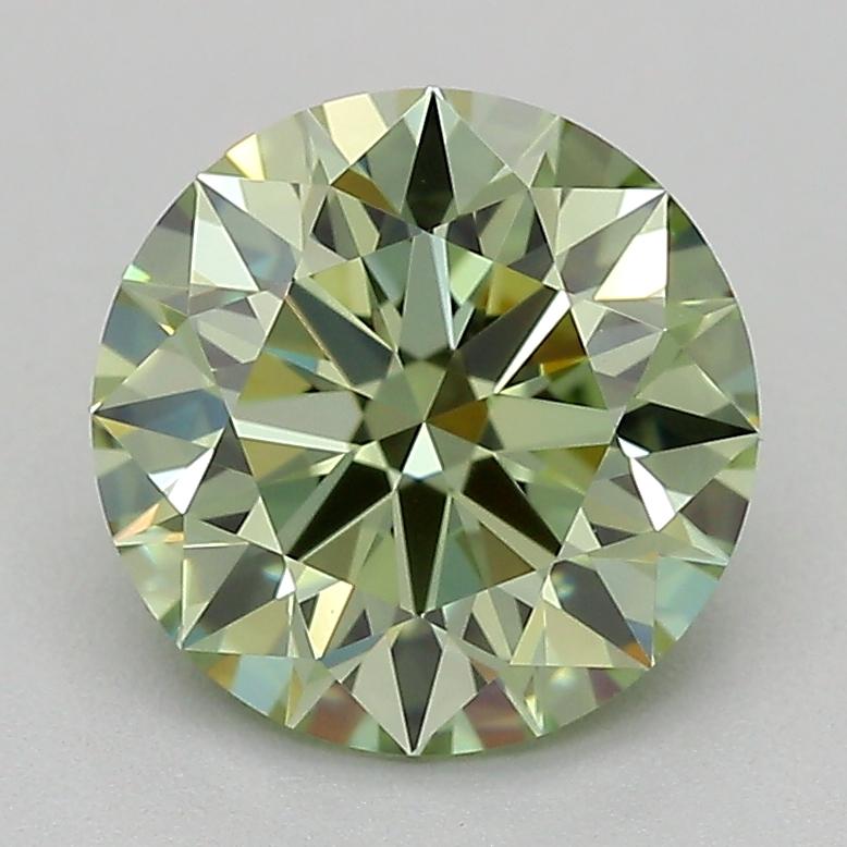 1.05 Ct. Fancy Vivid  Green Round Lab Grown Diamond