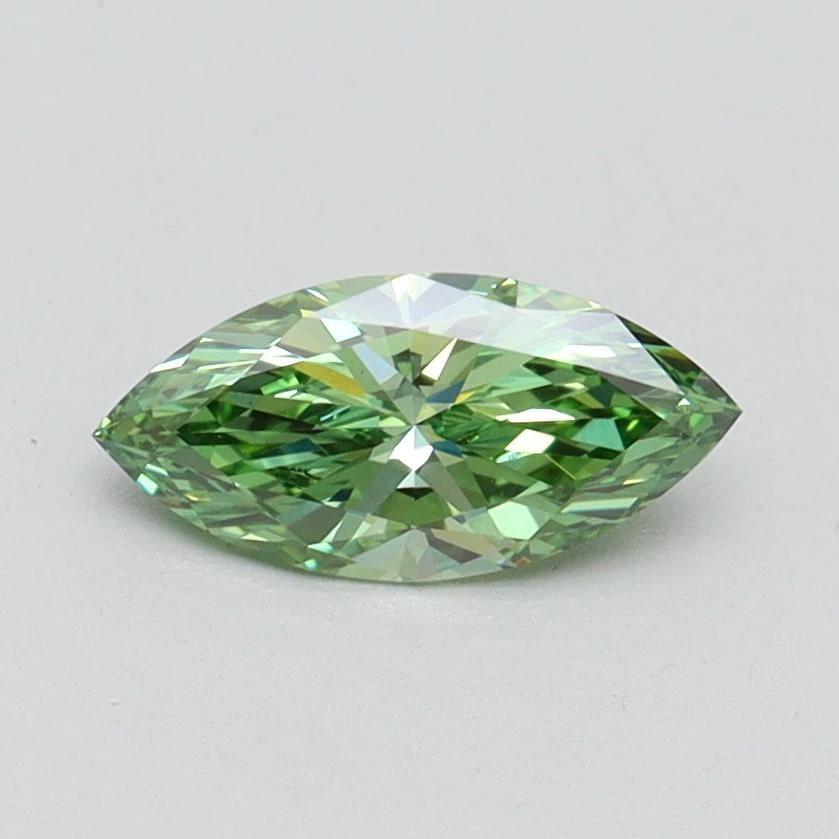 0.54 Ct. Fancy Vivid Pacific Green Marquise Lab Grown Diamond