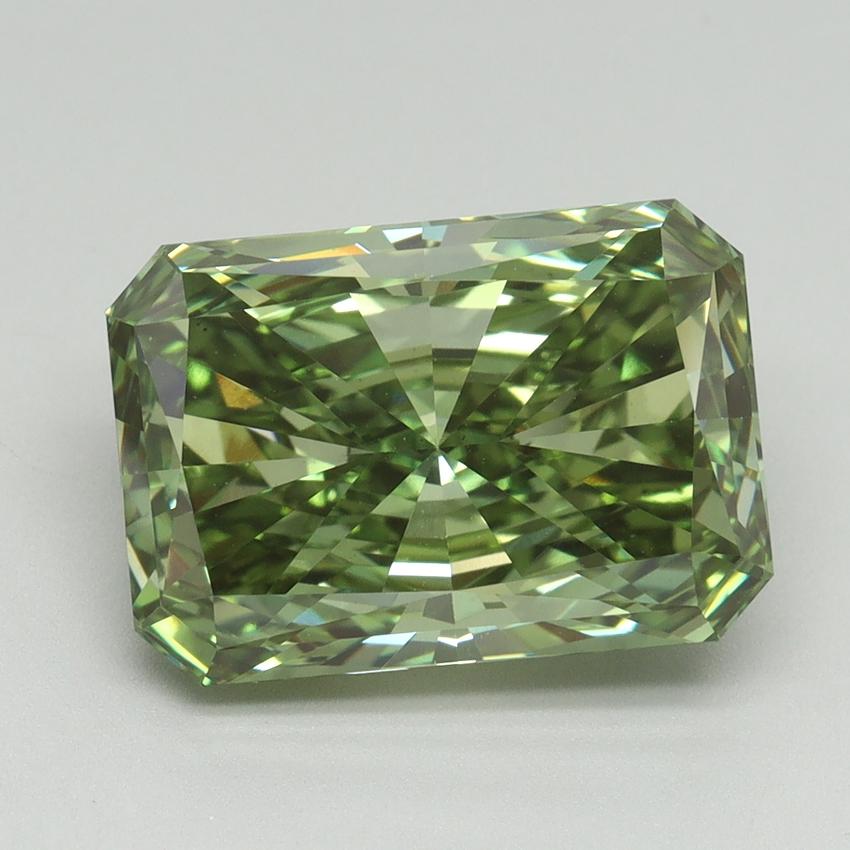 5.08 Ct. Fancy Vivid Green Radiant Lab Grown Diamond