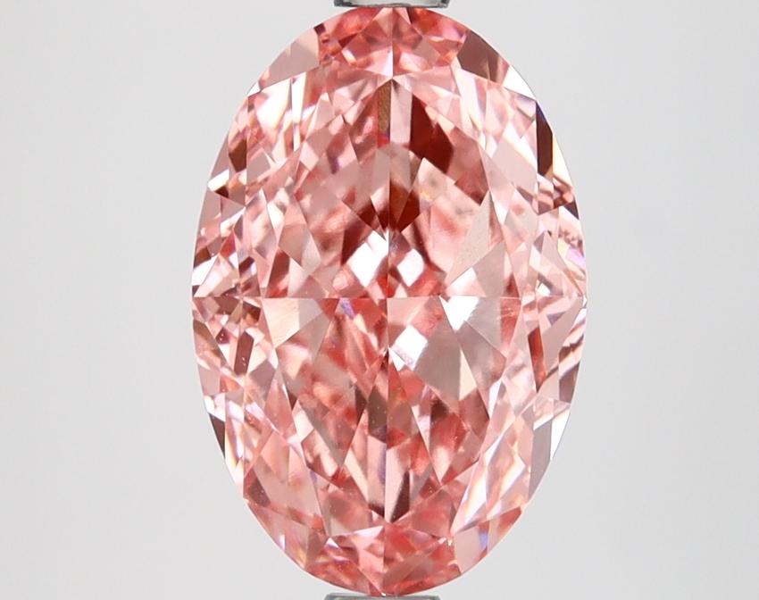 3.05 Ct. Fancy Vivid Pink Oval Lab Grown Diamond
