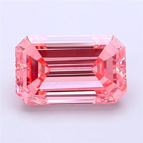 2.51 Ct. Fancy Vivid  Pink Emerald Lab Grown Diamond