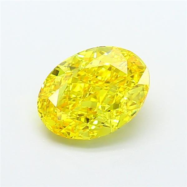 1.78 Ct. Fancy Vivid Yellow Oval Lab Grown Diamond