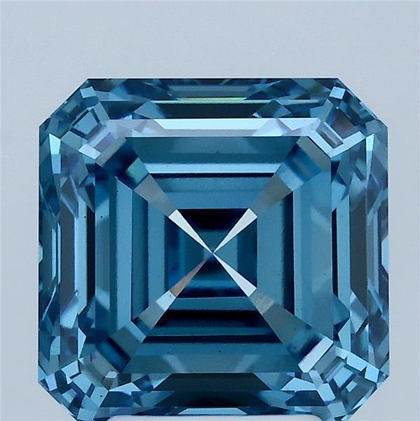 4.02 Ct. Fancy Vivid Blue Asscher Lab Grown Diamond